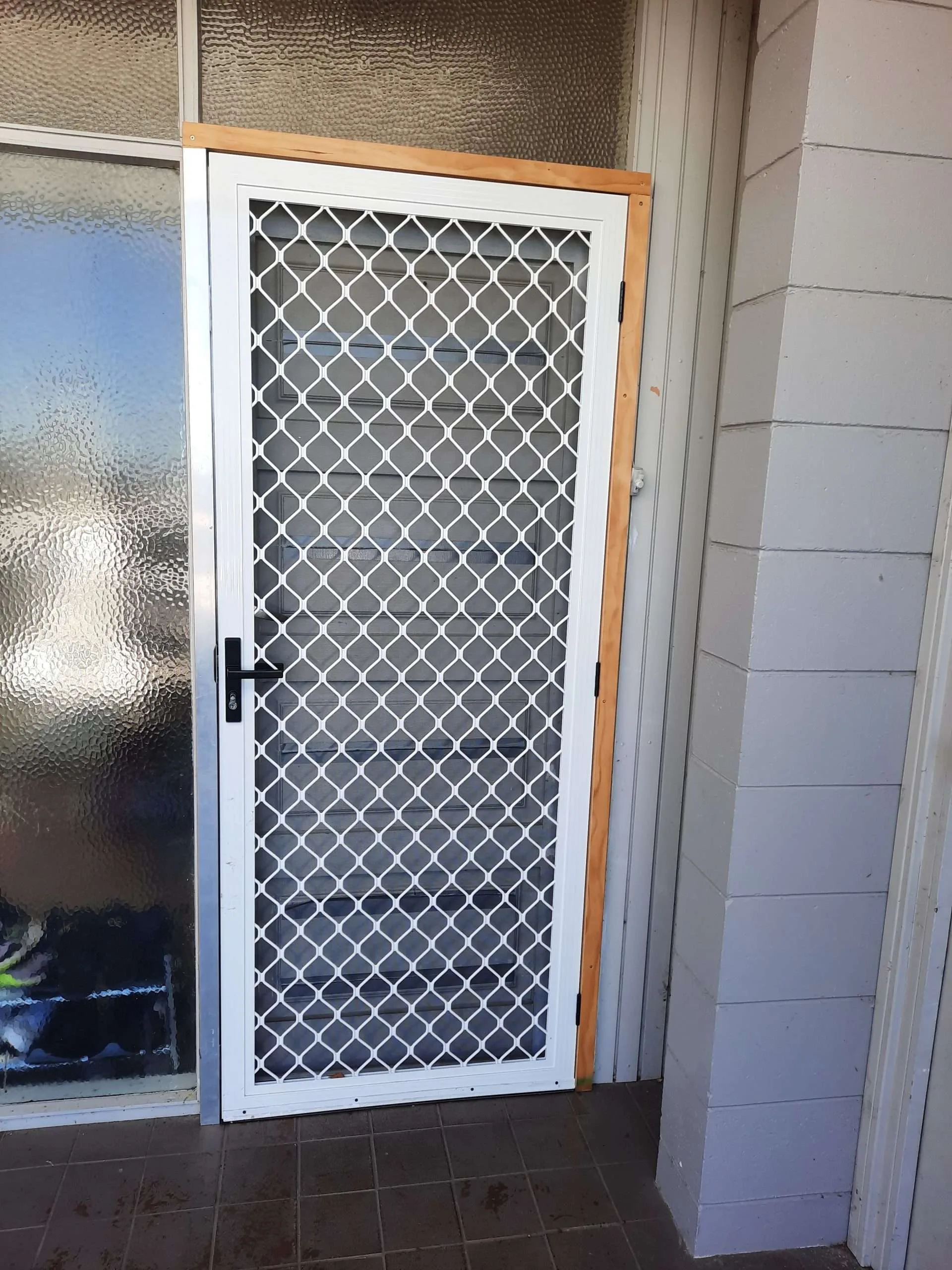 Installed security door